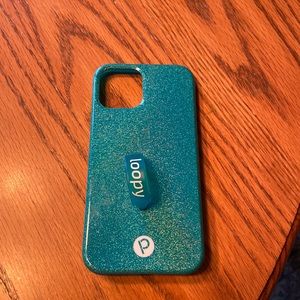 Turquoise Glitter iPhone 12 Loopy Case